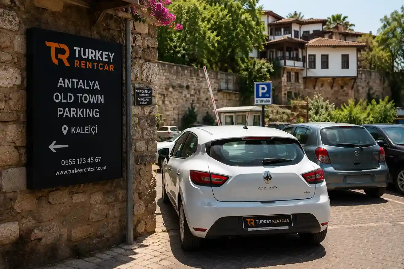 Parking area near Antalya Old Town Kaleici