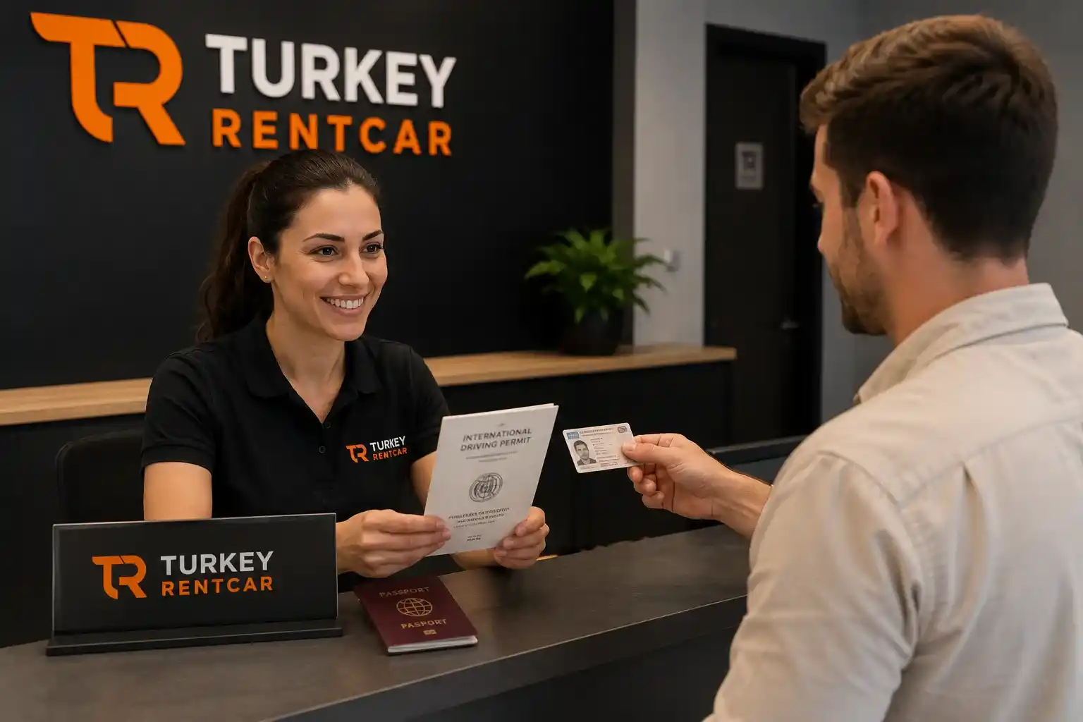 International Driving Permit and passport prepared for driving in Turkey